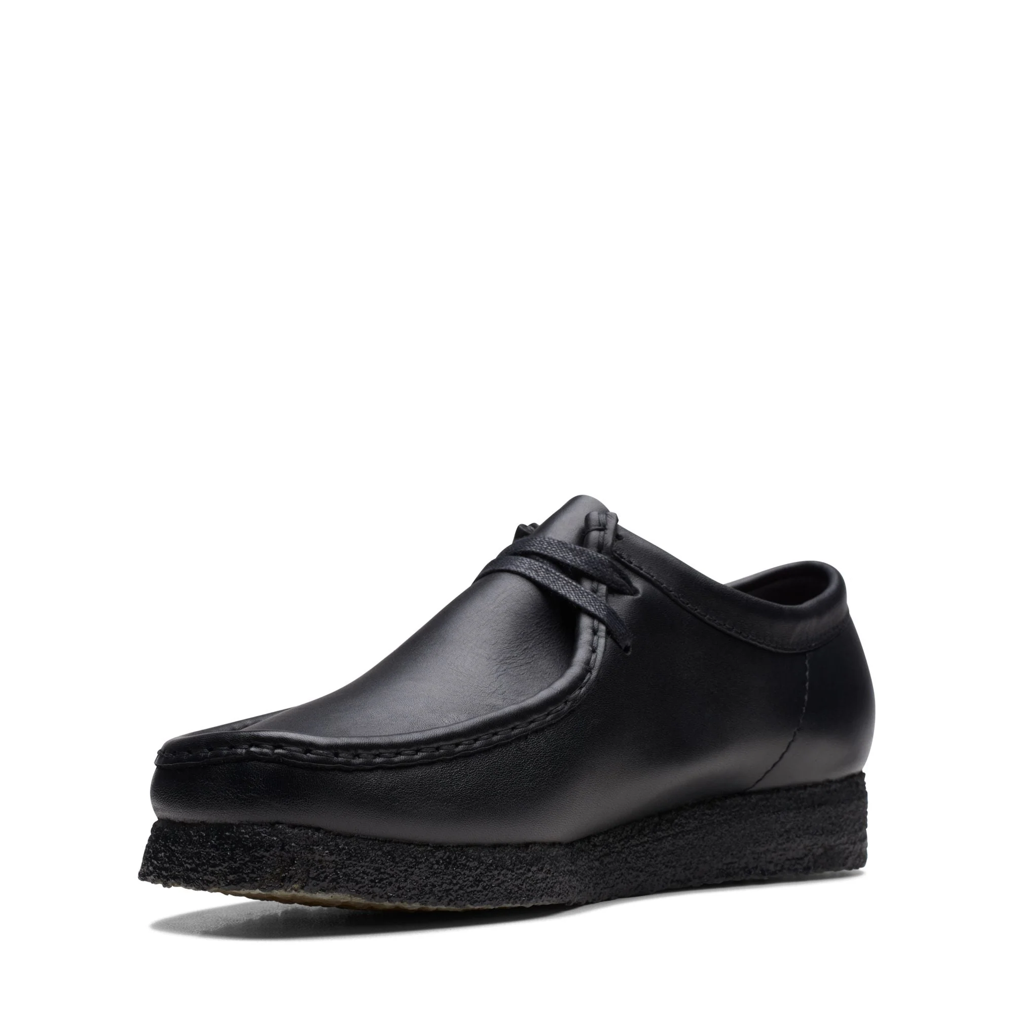 [26155514] MENS CLARKS WALLABEE LOW - BLACK LEATHER - Image 4