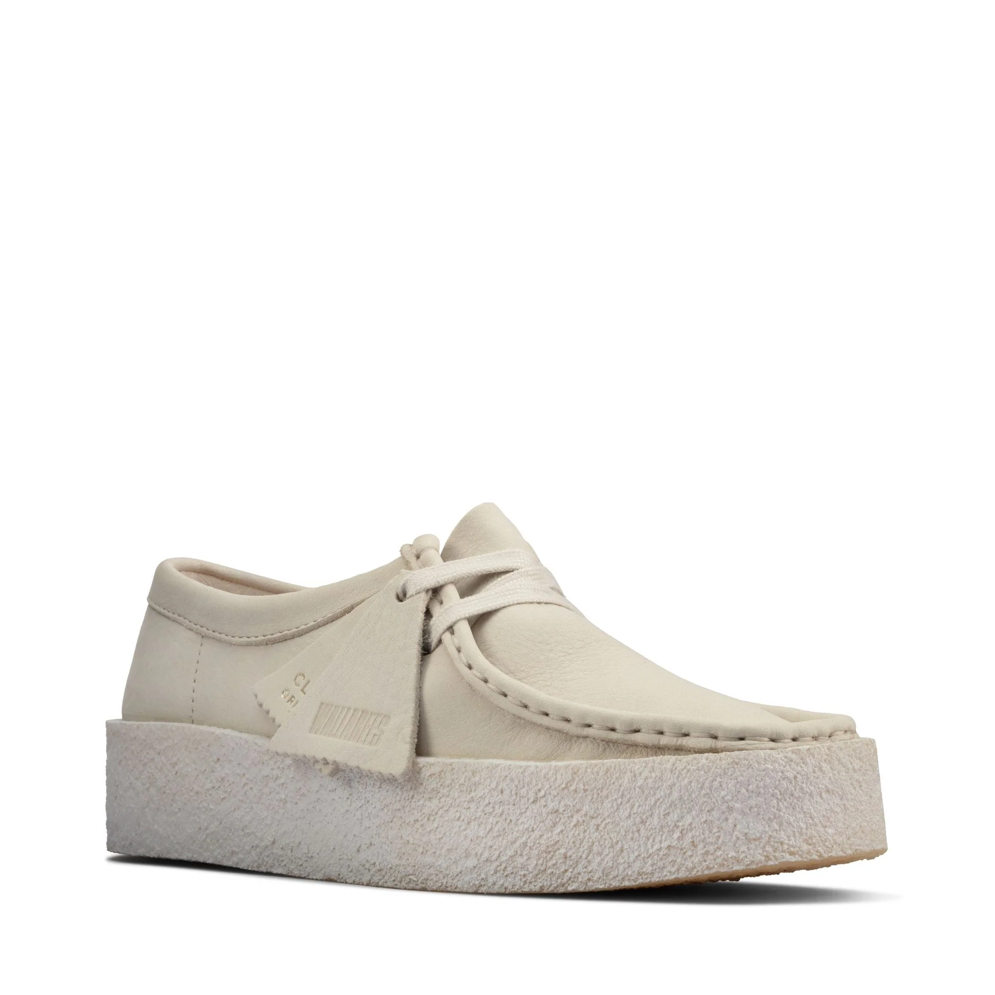 [26158152] WOMENS CLARKS WALLABEE CUP WHITE NUBUCK - Image 2