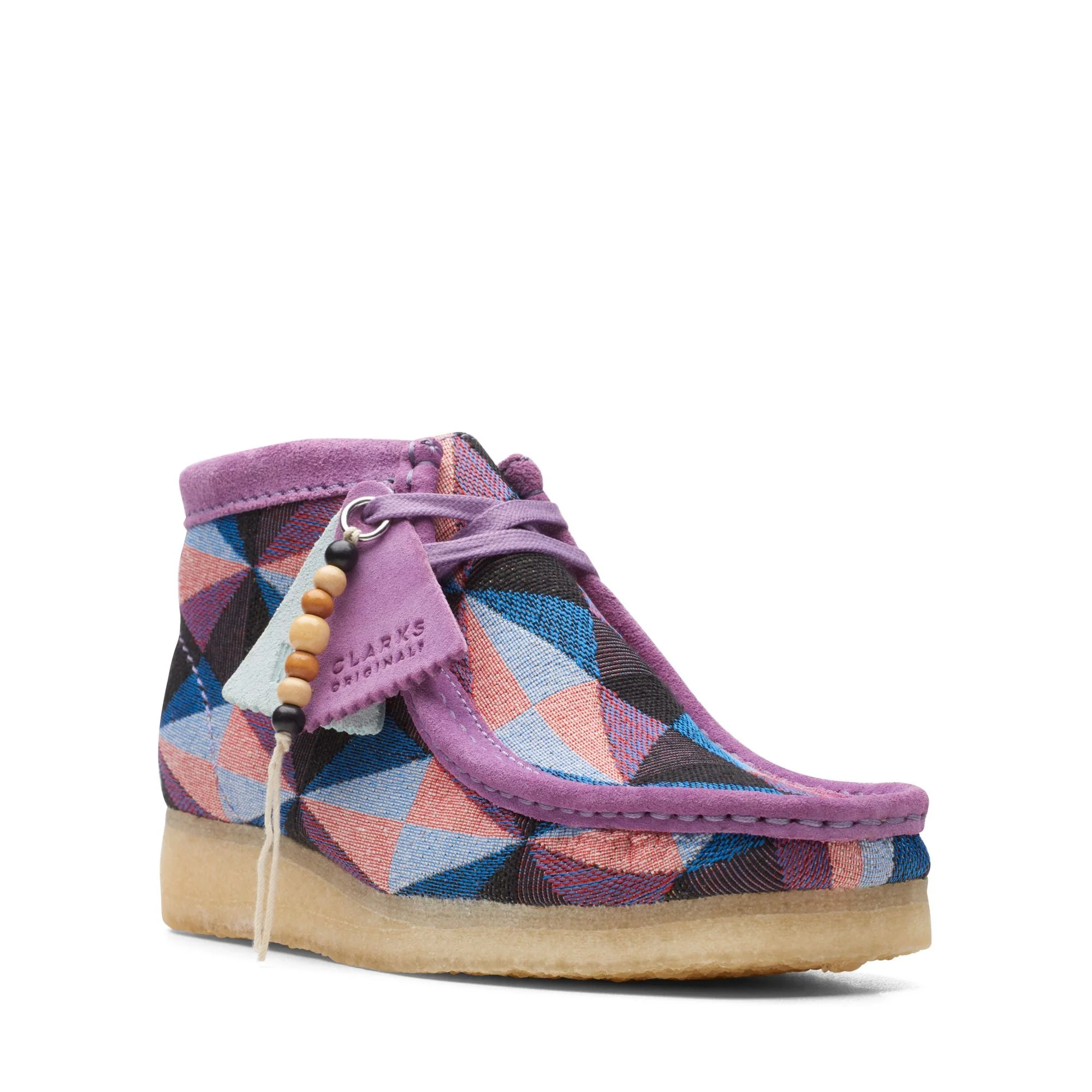 [26164608] Womens Clarks Originals Wallabee Boot 'PURPLE COMBI' (W) - Image 2