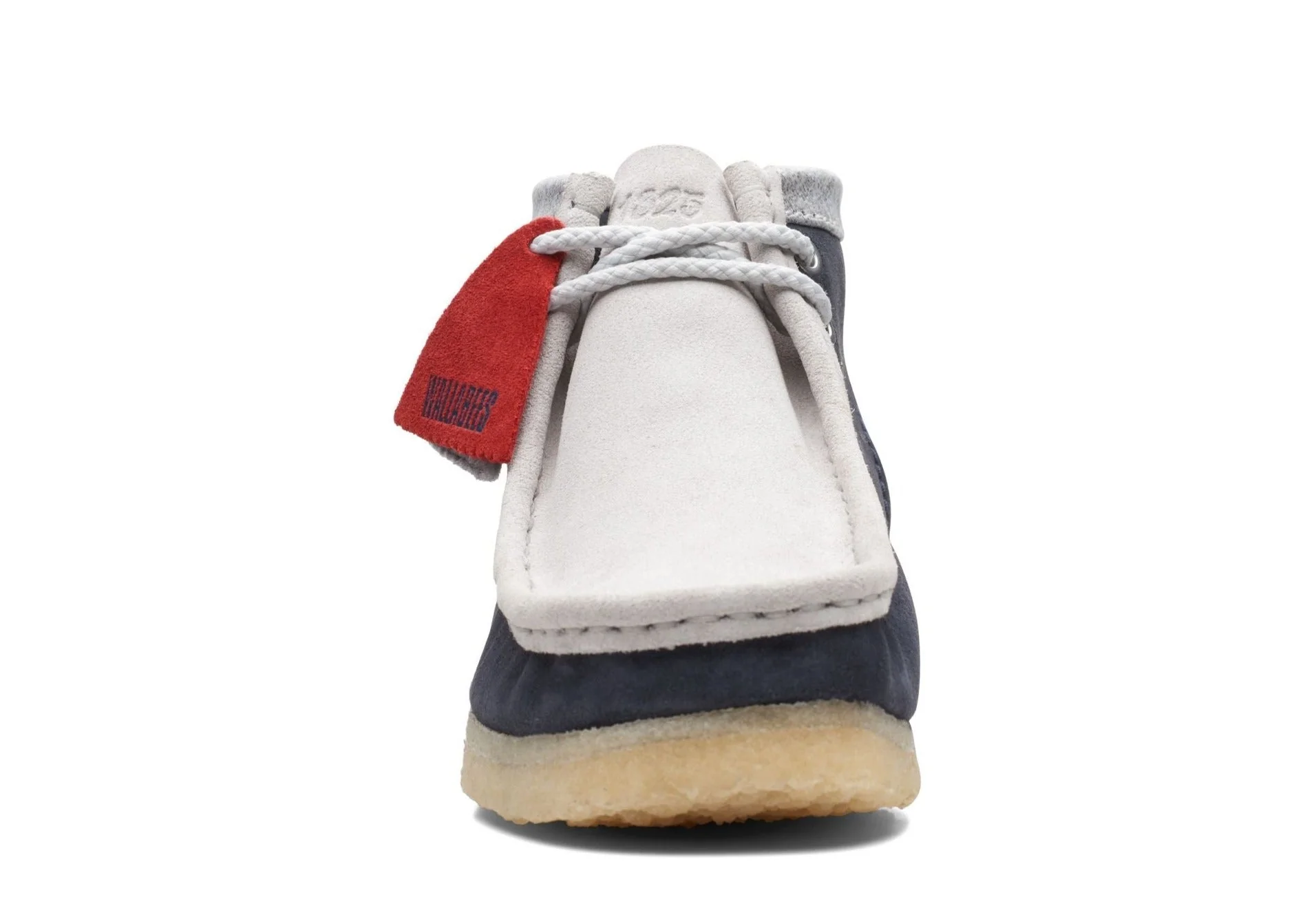 [26165077] Mens Clarks Originals Wallabee Boot VCY 'Navy Grey' - Image 3