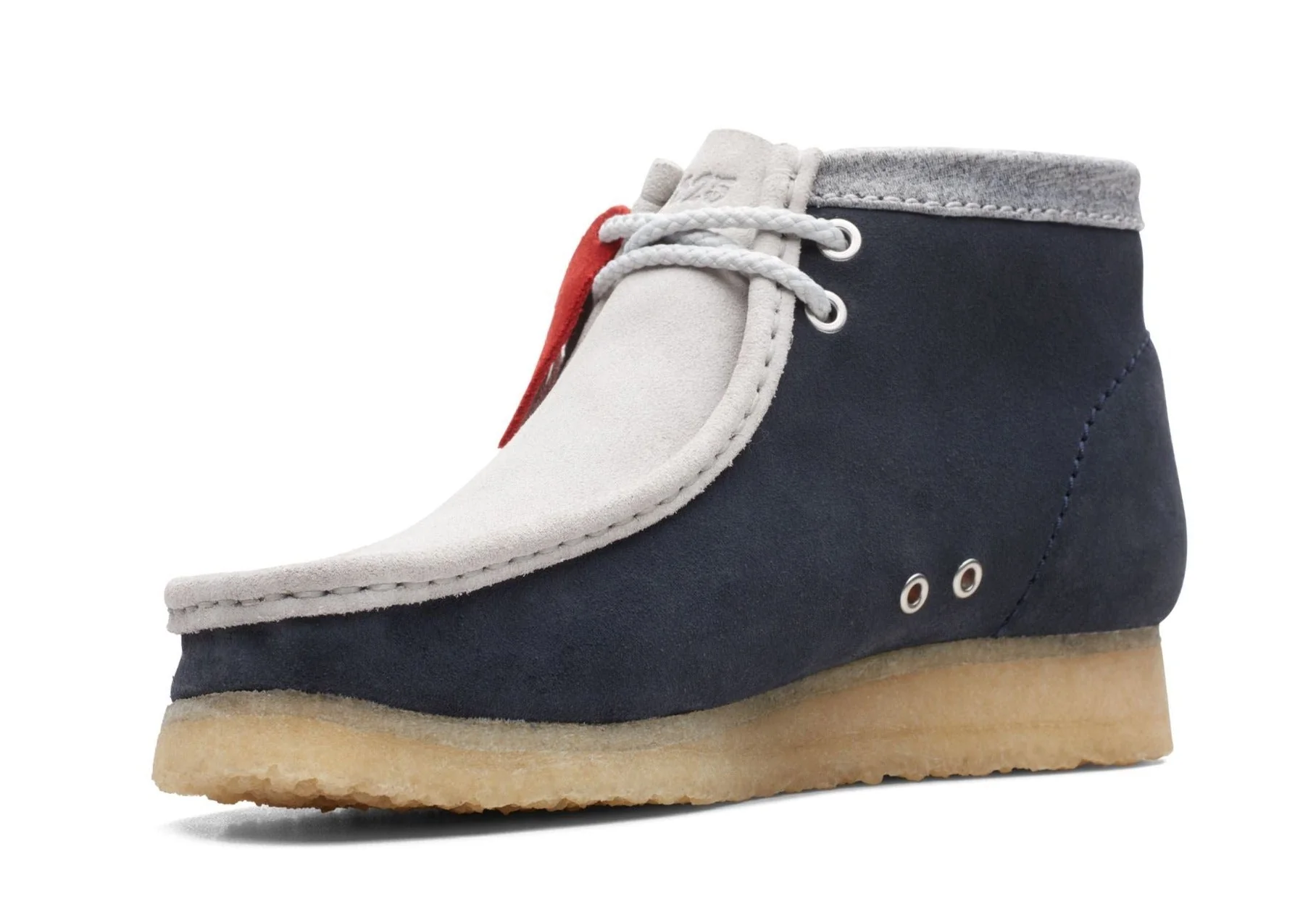 [26165077] Mens Clarks Originals Wallabee Boot VCY 'Navy Grey' - Image 6