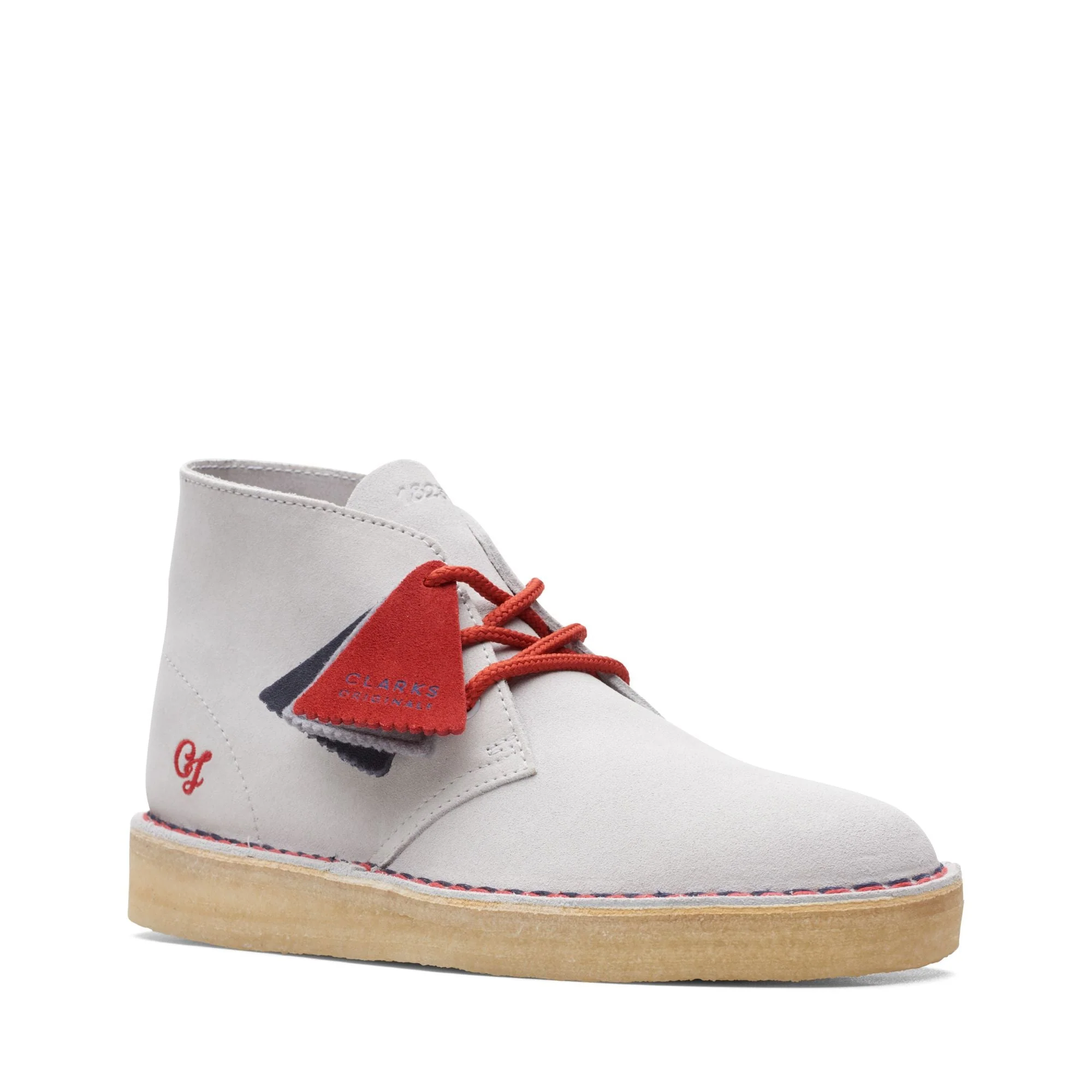 [26166525] Mens Clarks Originals Desert Coal VCY 'Light Grey' - Image 2