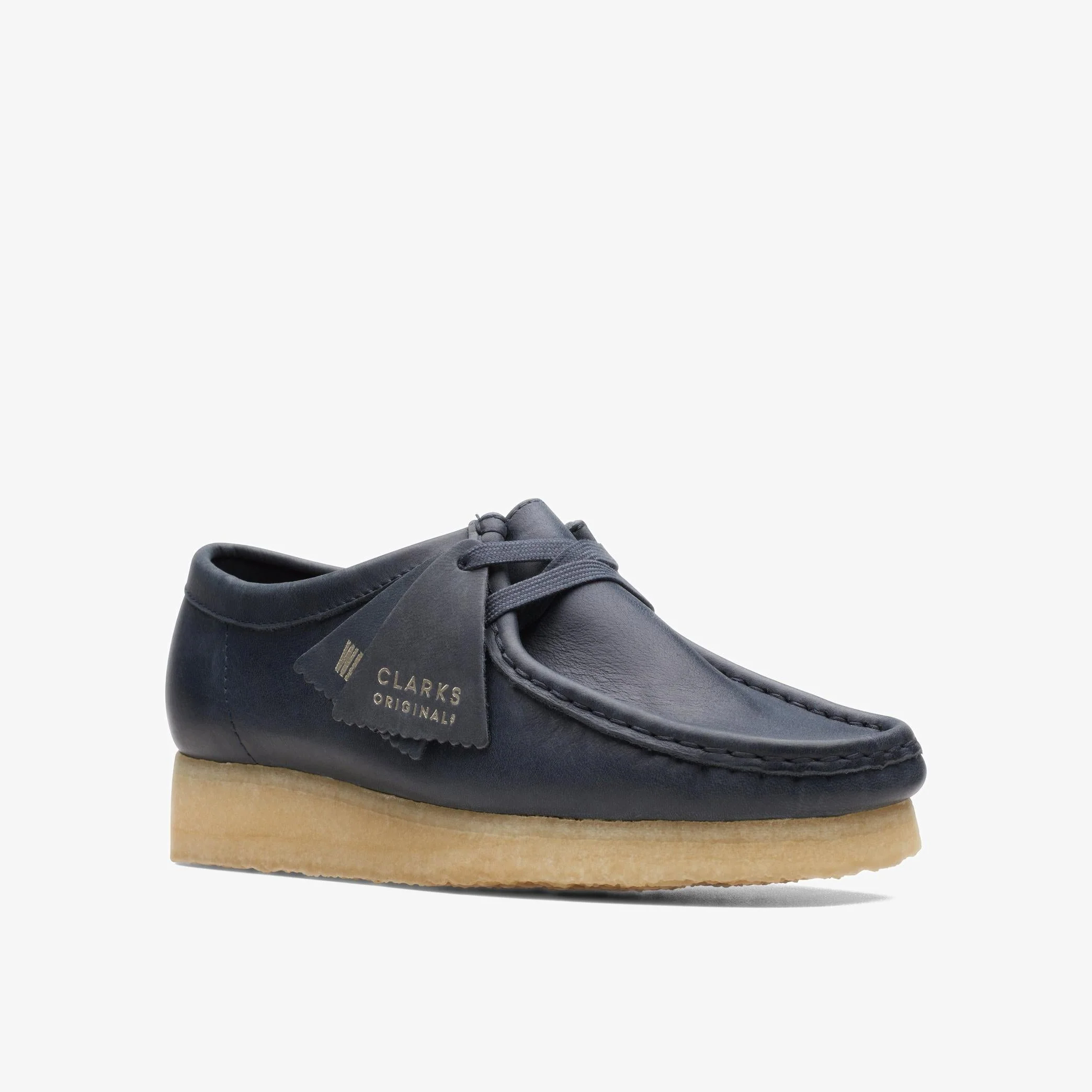 [26168642] Womens CLARKS WALLABEE - NAVY LEATHER - Image 3
