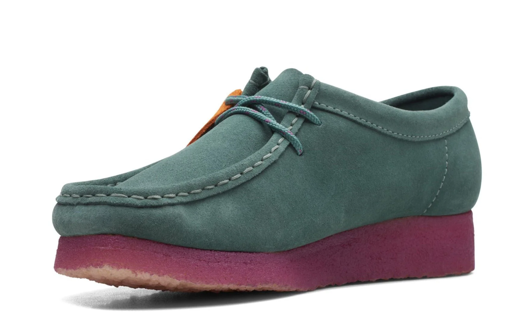 [26168644] Womens Clarks Originals Wallabee 'Teal Combination' (W) - Image 3