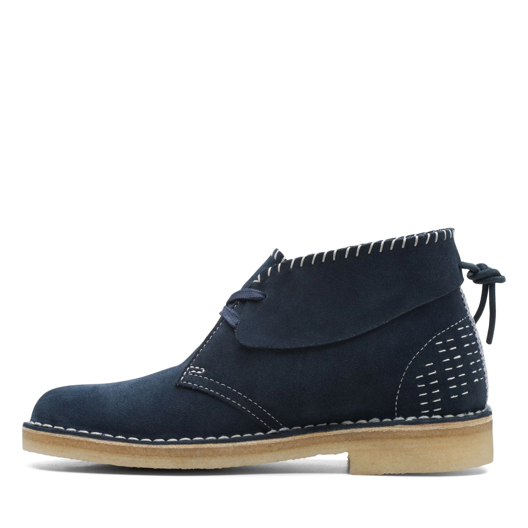 [26168787] WOMENS CLARKS DESERT BOOT NAVY SASHIKO - Image 5