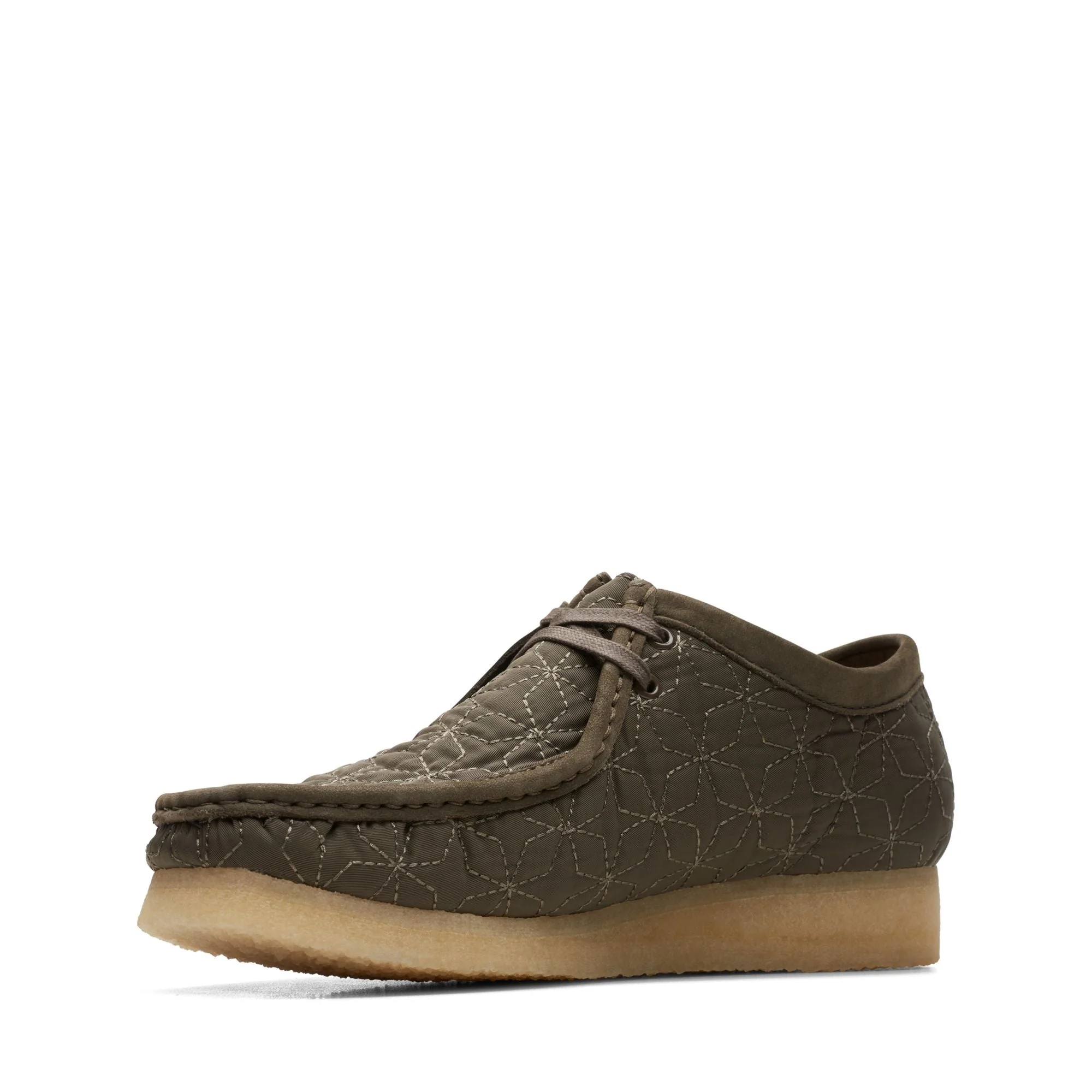 [26169733] MENS CLARKS WALLABEE - OLIVE COMBI - Image 4