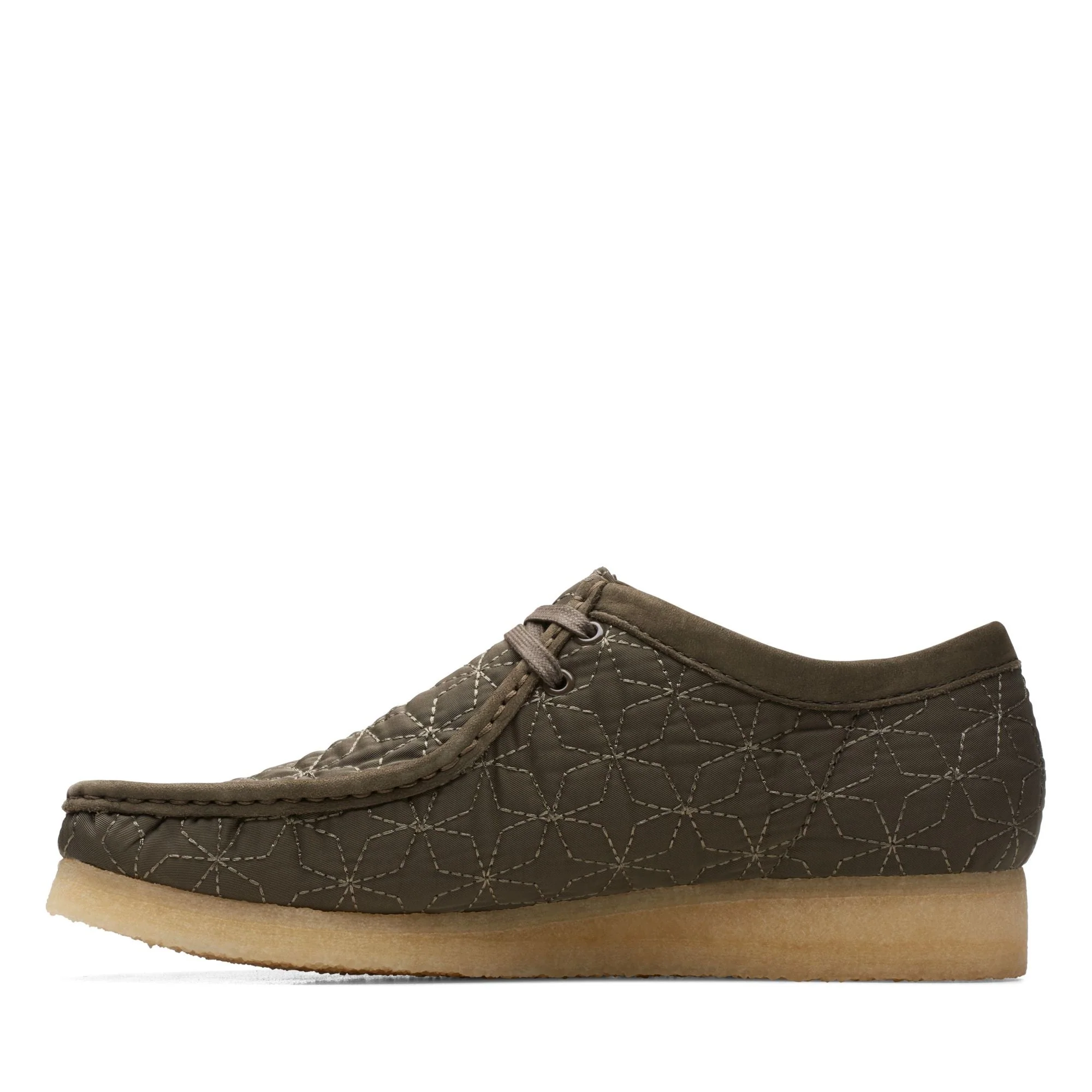 [26169733] MENS CLARKS WALLABEE - OLIVE COMBI - Image 5