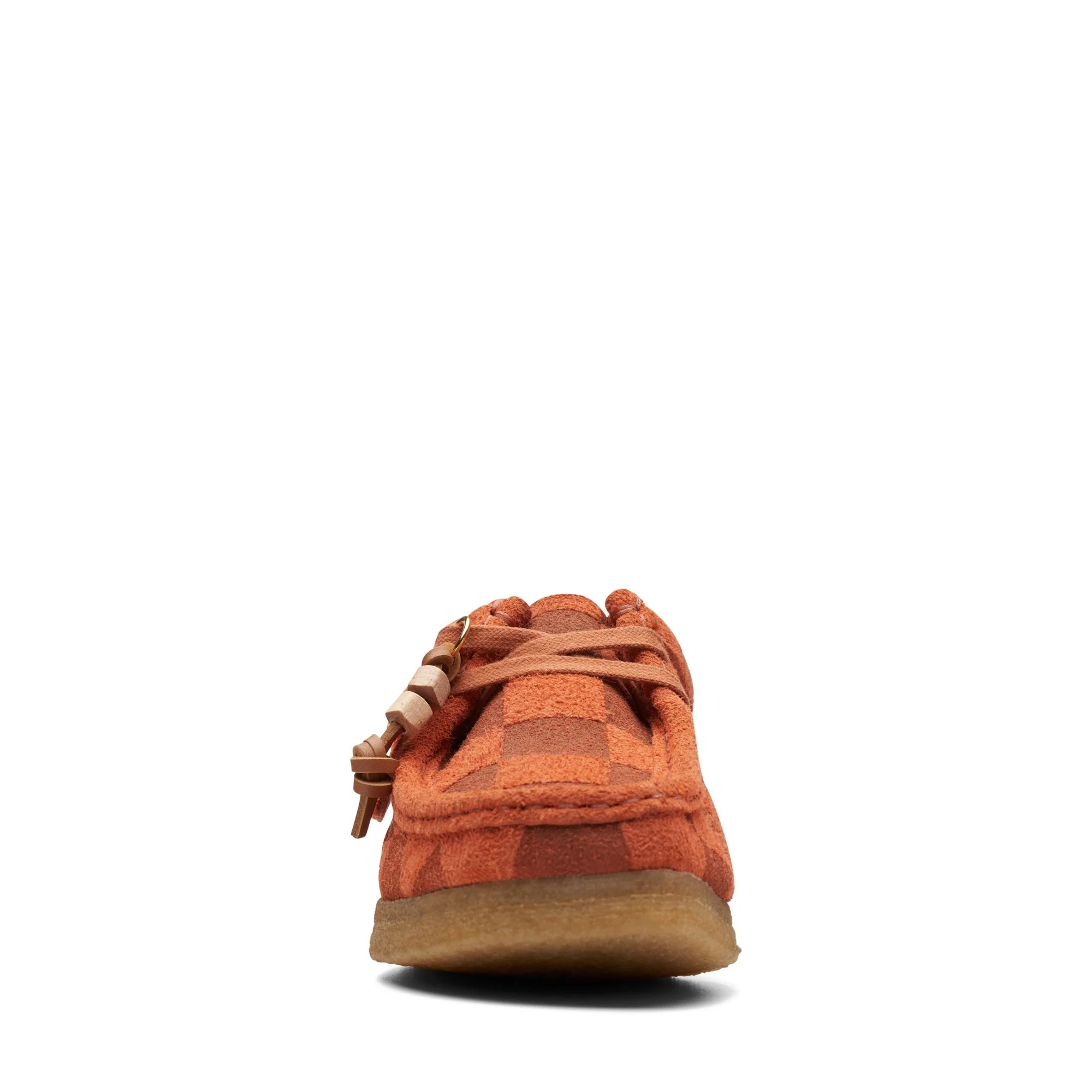 [26174011] WOMENS CLARKS WALLABEE ORANGE CHECK - Image 3