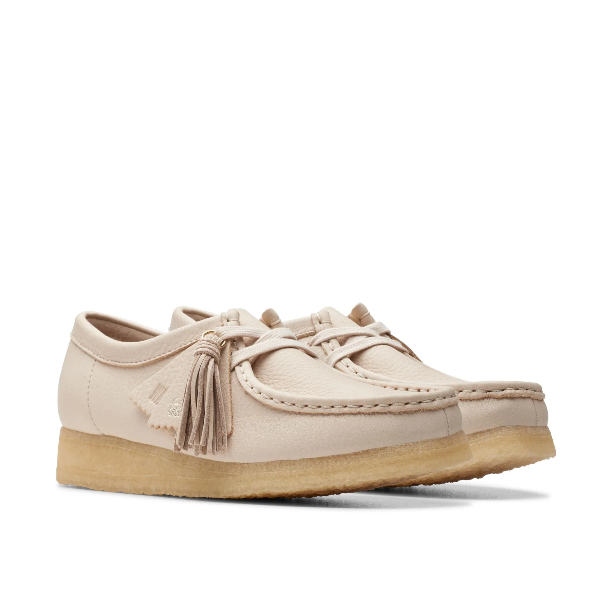 [26175773] WOMENS CLARKS WALLABEE BEIGE LEATHER - Image 2