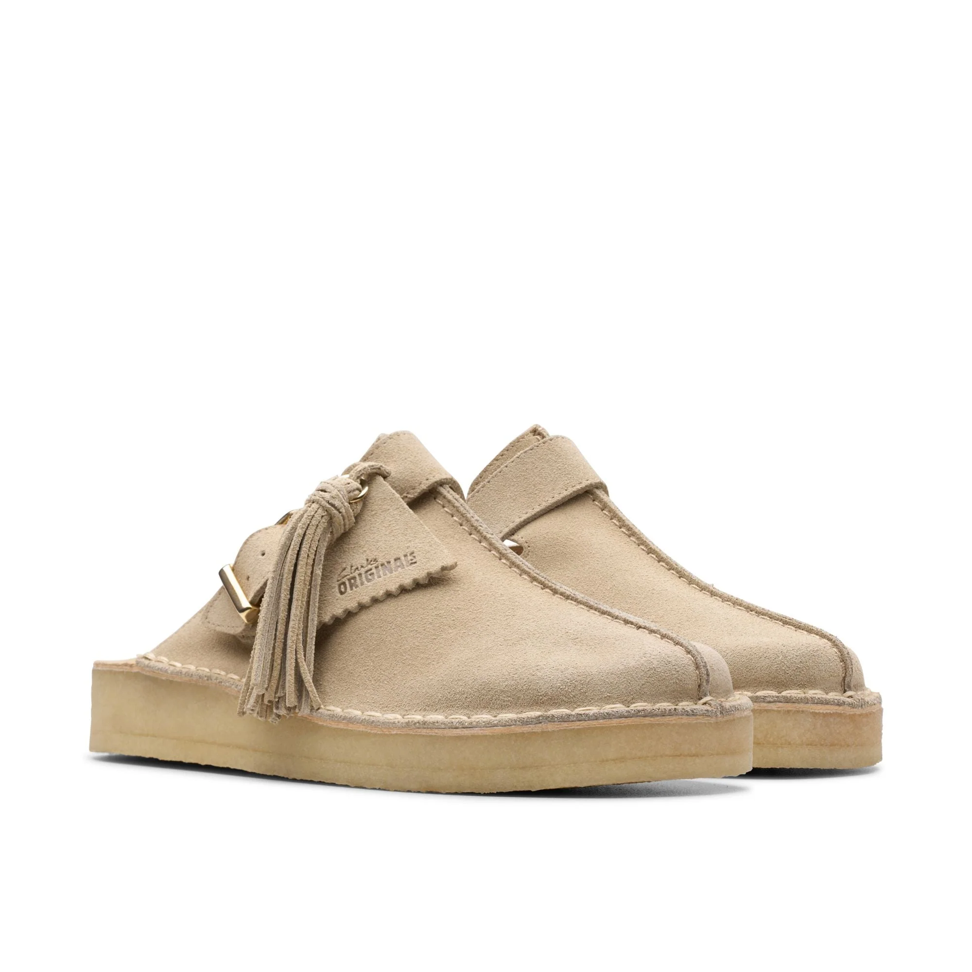 [26176569] WOMENS CLARKS TREK MULE SAND SUEDE - Image 4