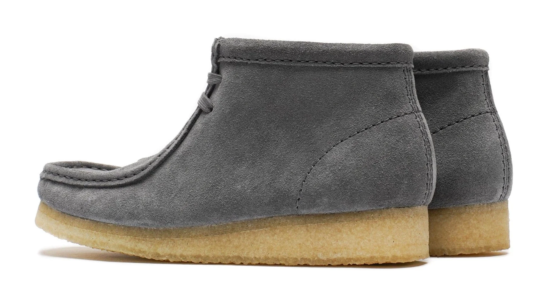 [26177718] WOMENS CLARKS WALLABEE BOOT GREY/BLUE SUEDE - Image 4