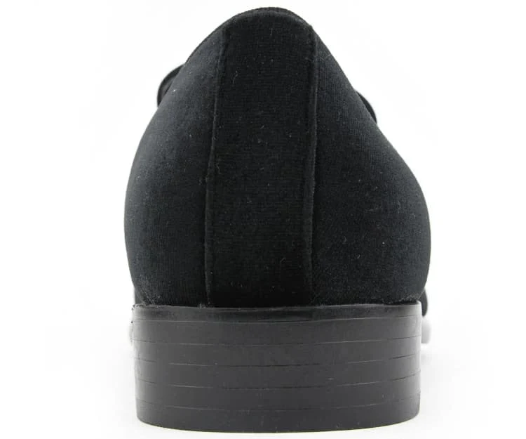 Amali Aller Black Men's Velvet Smoking Slippers - Image 5