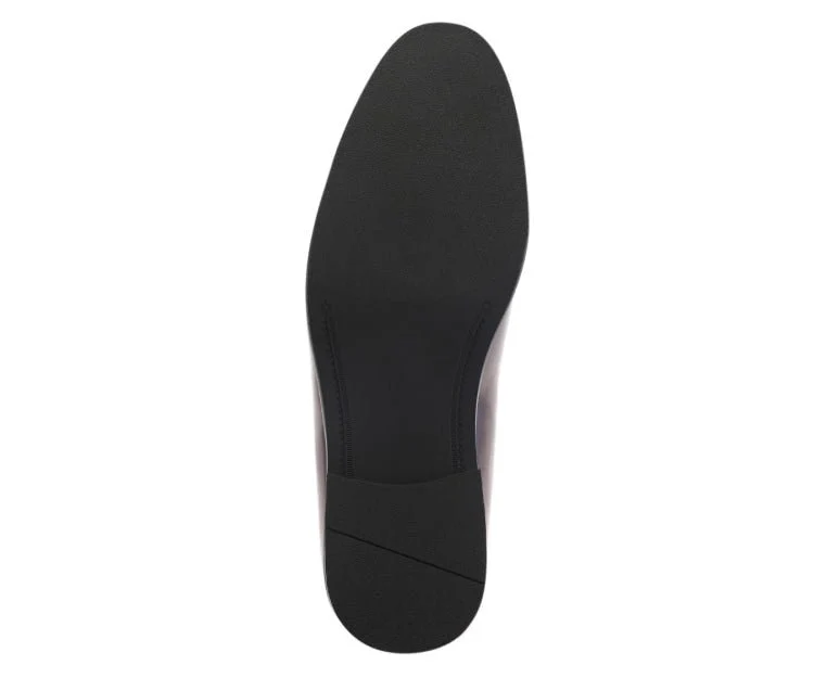 Amali Andrew Burgundy Men's Velvet Patent Leather Loafers - Image 6