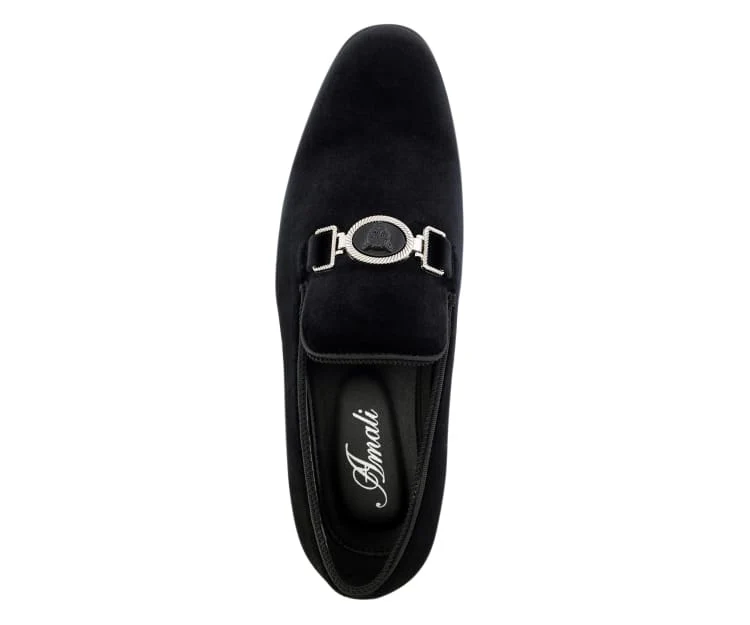Amali Antonio Men's Black Royal Slip On Dress Shoes - Image 3