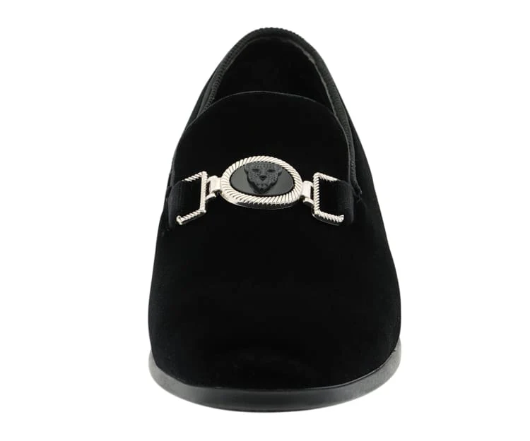 Amali Antonio Men's Black Royal Slip On Dress Shoes - Image 4