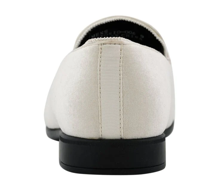 Amali Antonio Men's Cream Suede Elegant Slip On Dress Shoes - Image 6