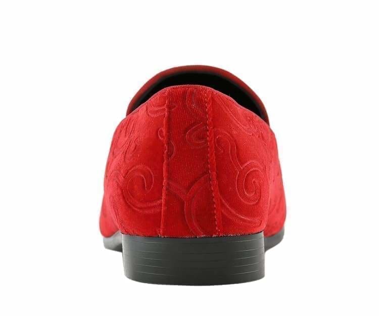 Amali Bryant Paisley Elegance Velvet Loafers For Men - Image 4