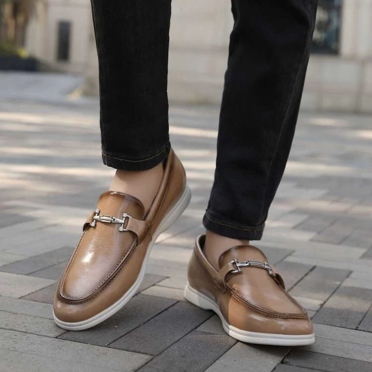 Amali Cahill Classic Loafers Men’s Leather Beige - Image 2