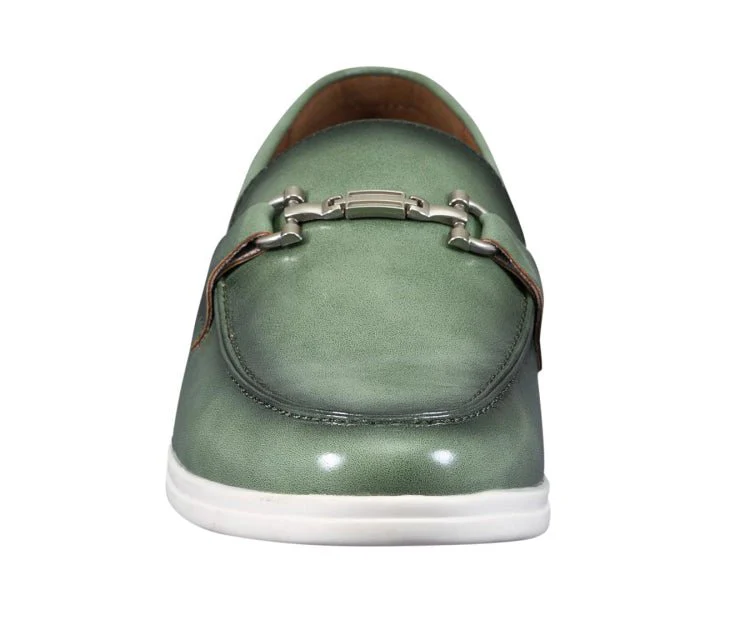 Amali Cahill Emerald Elegance Men’s Leather Loafers - Image 5
