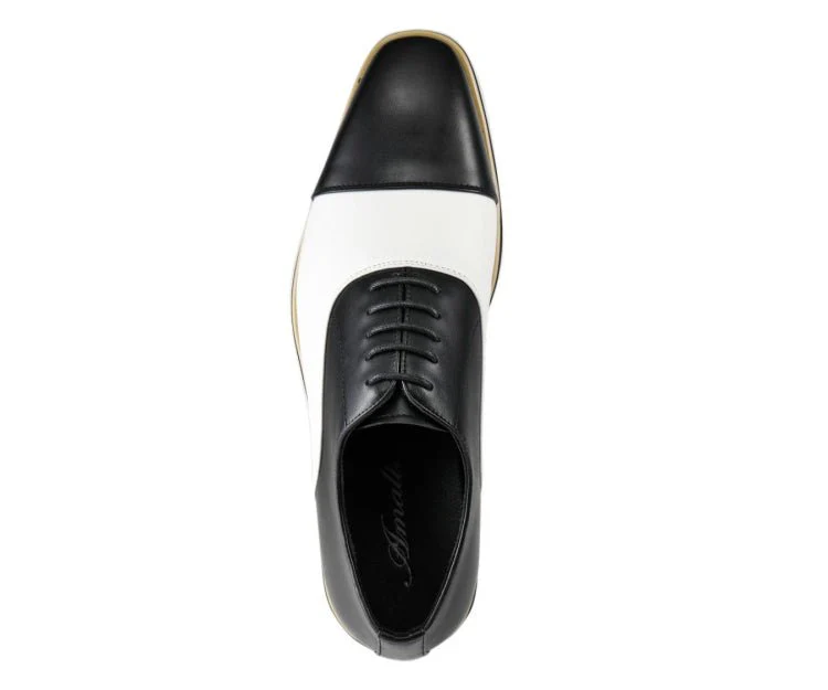 Amali Camden Classic Oxford Dress Shoes Men's Black and White - Image 3