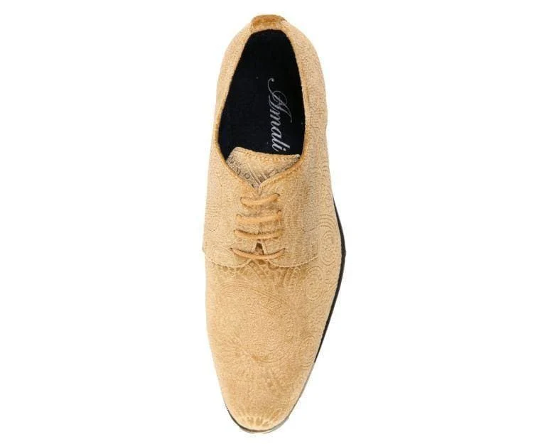 Amali Chadwick Gold Men’s Velvet Paisley Loafers - Image 5