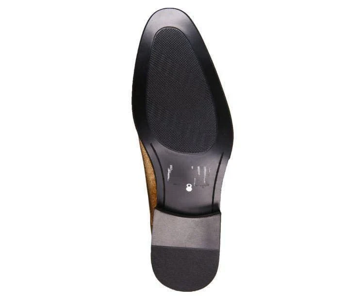 Amali Chadwick Gold Men’s Velvet Paisley Loafers - Image 6