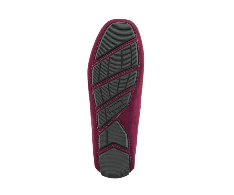 Amali Ecker Burgundy Men’s Suede Driving Moccasins - Image 6