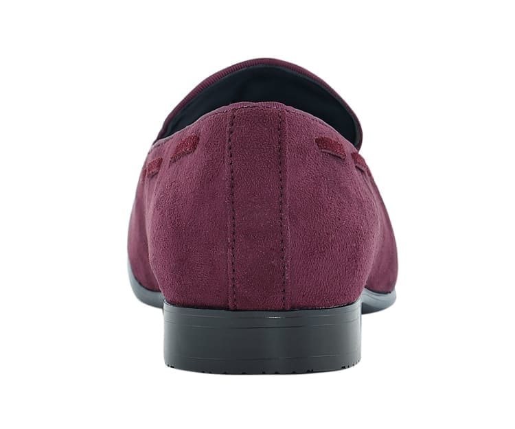 Amali Emperor Burgundy Men’s Velvet Tassel Loafers - Image 5