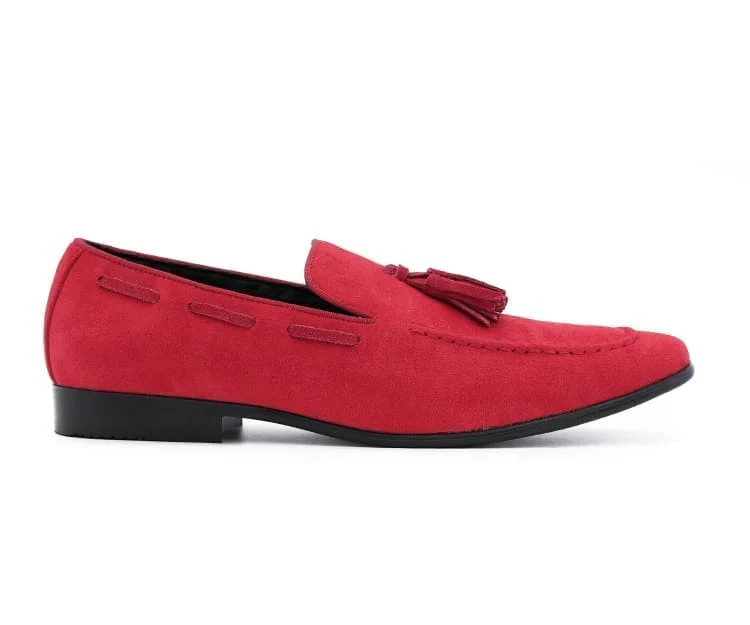 Amali Emperor Men's Velvet Loafers Emperor Red - Image 2