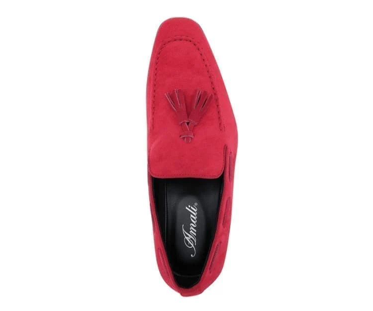 Amali Emperor Men's Velvet Loafers Emperor Red - Image 3