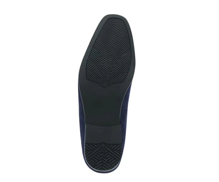 Amali Emperor Navy Men’s Velvet Tassel Loafers - Image 6