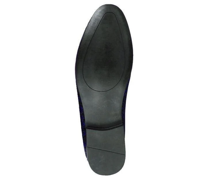 Amali Erin Gold Paisley Glitter Women’s Smoking Slippers - Image 3