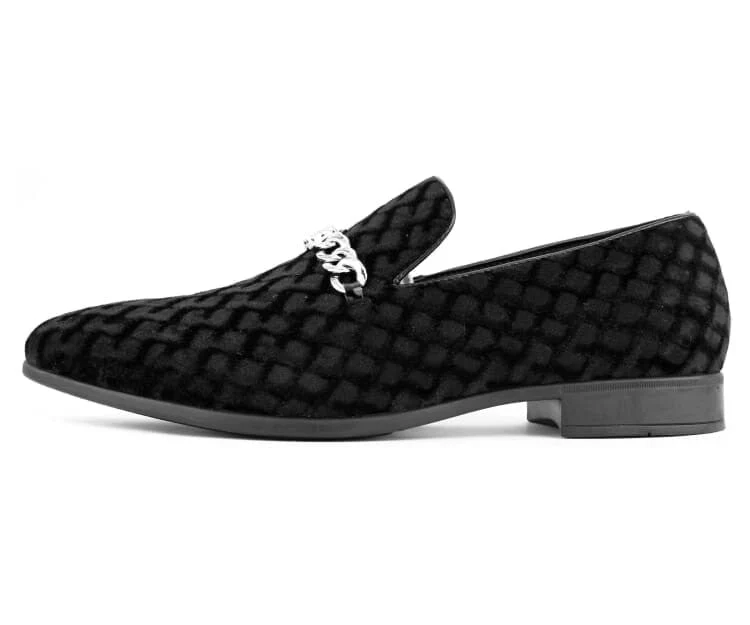Amali Felix Black Women’s Velvet Smoking Slippers - Image 3