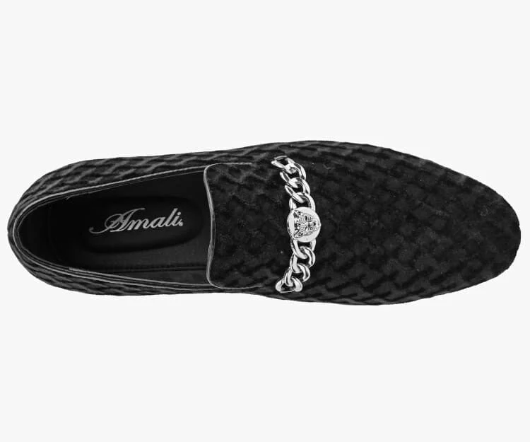 Amali Felix Black Women’s Velvet Smoking Slippers - Image 4