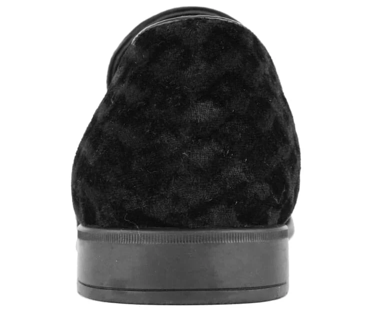 Amali Felix Black Women’s Velvet Smoking Slippers - Image 5