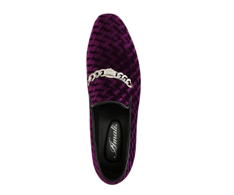 Amali Felix Burgundy Velvet Smoking Slippers - Image 3