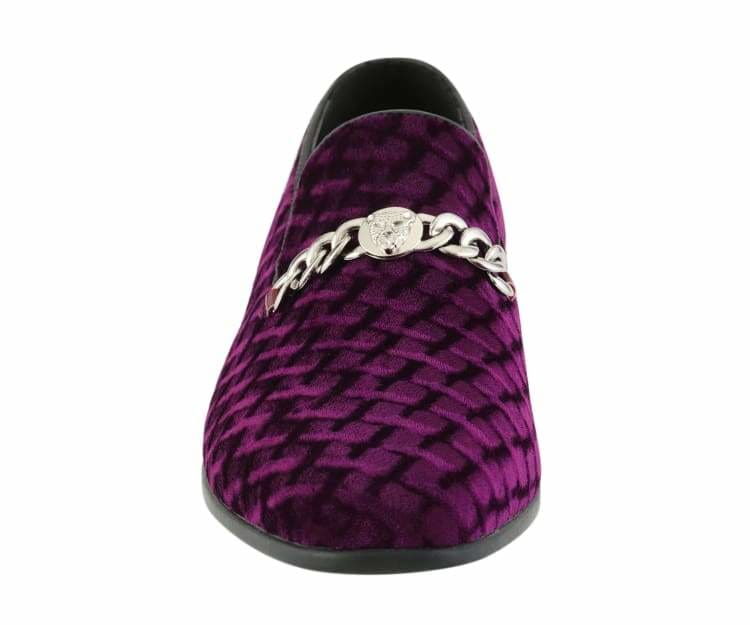Amali Felix Burgundy Velvet Smoking Slippers - Image 4