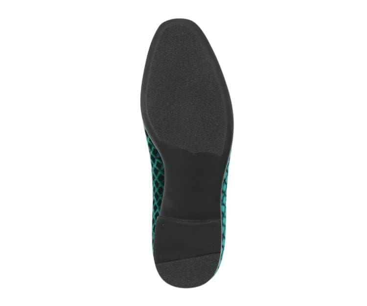 Amali Felix Green Velvet Smoking Slippers With Jaguar Bit - Image 6
