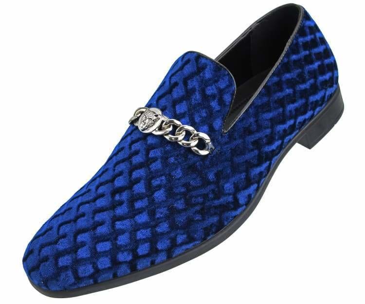 Amali Felix Navy Women’s Velvet Smoking Slippers - Image 2