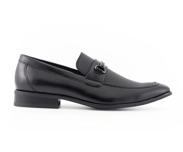 Amali Gerald Black Men’s Slip On Loafers Rubber Sole - Image 2