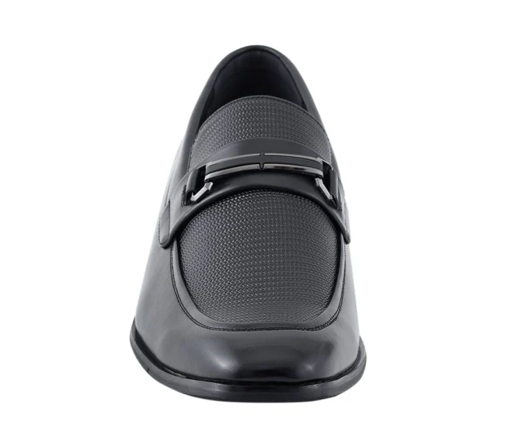Amali Gerald Black Men’s Slip On Loafers Rubber Sole - Image 4
