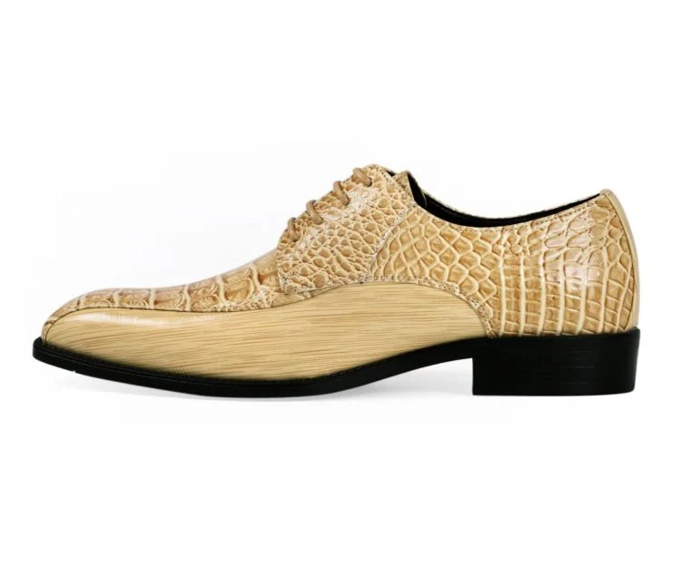 Amali Harvey Croc Men's Exotic Leather Dress Shoes - Image 2