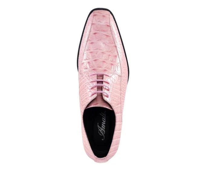 Amali Harvey Men's Pink Animal Print Sophisticated Oxford Shoes - Image 3