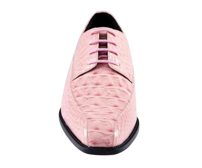 Amali Harvey Men's Pink Animal Print Sophisticated Oxford Shoes - Image 4