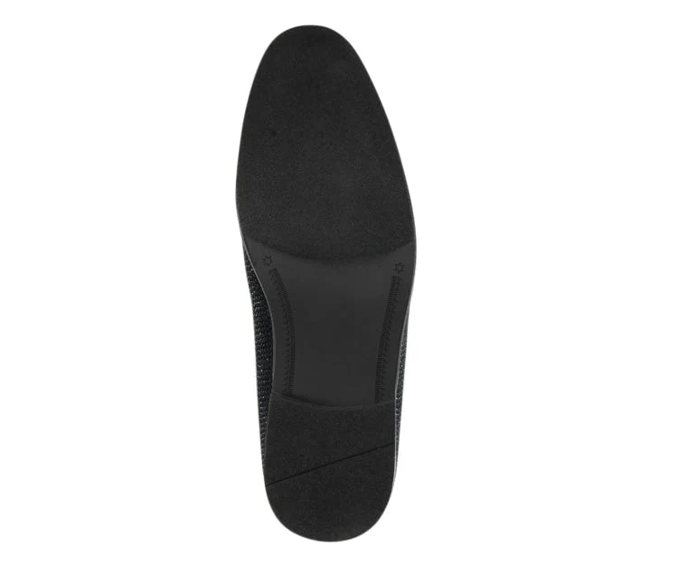 Amali Ivano Luxe Velvet Rhinestone Loafers Men’s Black Red - Image 7