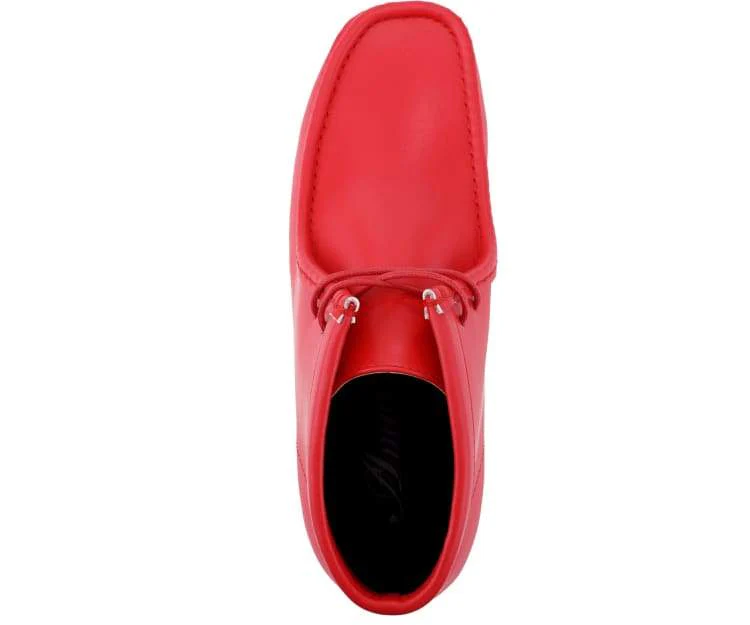 Amali Jason 2 Men's Bright Red Suede Limited Edition Ankle Boots - Image 3