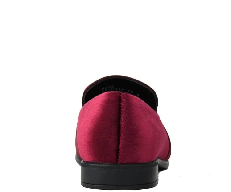 Amali Knight Burgundy Velvet Elegance Loafers Men’s Velvet - Image 4