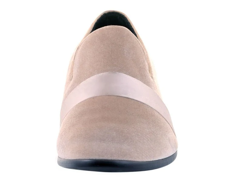 Amali Knight Men's Regal Tan Velvet Loafers - Image 4