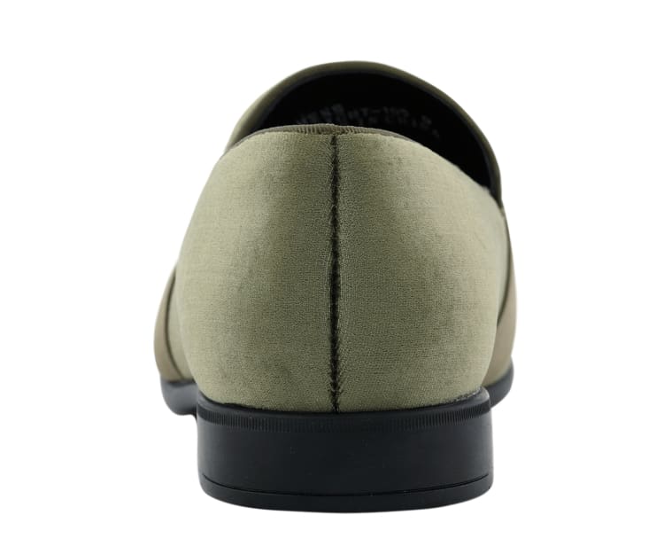 Amali Knight Olive Men’s Velvet Loafers - Image 5