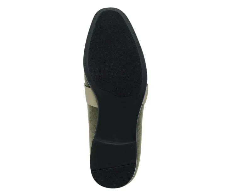 Amali Knight Olive Men’s Velvet Loafers - Image 6